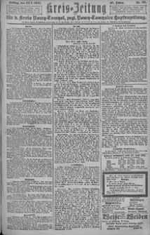 Kreis-Zeitung f&uuml;r d. Kreis Nowy-Tomysl: zugl. Nowy-Tomysler Hopfenzeitung = Orędownik Urzędowy na powiat Nowotomyski 1921.07.22 Jg.46 Nr83