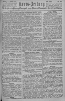 Kreis-Zeitung f&uuml;r d. Kreis Nowy-Tomysl: zugl. Nowy-Tomysler Hopfenzeitung = Orędownik Urzędowy na powiat Nowotomyski 1921.07.29 Jg.46 Nr86
