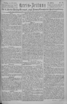 Kreis-Zeitung f&uuml;r d. Kreis Nowy-Tomysl: zugl. Nowy-Tomysler Hopfenzeitung = Orędownik Urzędowy na powiat Nowotomyski 1921.08.01