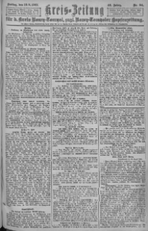 Kreis-Zeitung f&uuml;r d. Kreis Nowy-Tomysl: zugl. Nowy-Tomysler Hopfenzeitung = Orędownik Urzędowy na powiat Nowotomyski 1921.08.19 Jg.46 Nr94