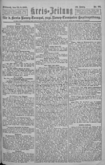 Kreis-Zeitung f&uuml;r d. Kreis Nowy-Tomysl: zugl. Nowy-Tomysler Hopfenzeitung = Orędownik Urzędowy na powiat Nowotomyski 1921.08.24 Jg.46 Nr96