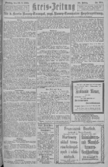 Kreis-Zeitung f&uuml;r d. Kreis Nowy-Tomysl: zugl. Nowy-Tomysler Hopfenzeitung = Orędownik Urzędowy na powiat Nowotomyski 1921.09.19 Jg.46 Nr104