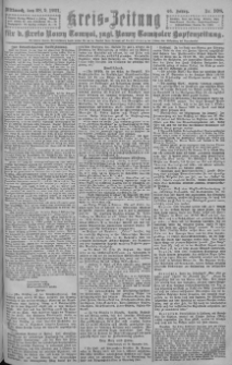 Kreis-Zeitung f&uuml;r d. Kreis Nowy-Tomysl: zugl. Nowy-Tomysler Hopfenzeitung = Orędownik Urzędowy na powiat Nowotomyski 1921.09.28 Jg.46 Nr108