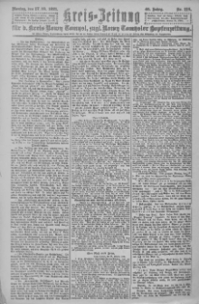 Kreis-Zeitung f&uuml;r d. Kreis Nowy-Tomysl: zugl. Nowy-Tomysler Hopfenzeitung 1921.10.17 Jg.46 Nr116