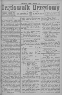 Orędownik Urzędowy dla powiatu Nowy-Tomyśl 1921.11.19 R.1 Nr15
