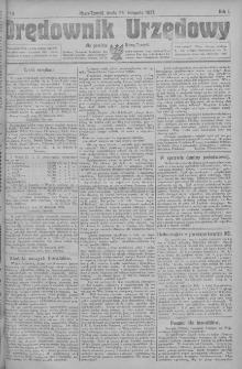 Orędownik Urzędowy dla powiatu Nowy-Tomyśl 1921.11.23 R.1 Nr16