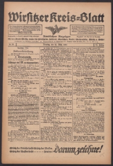 Wirsitzer Kreis-Blatt: Amtlicher Anzeiger für den Kreis Wirsitz 1918.03.26 Jg.74 Nr36
