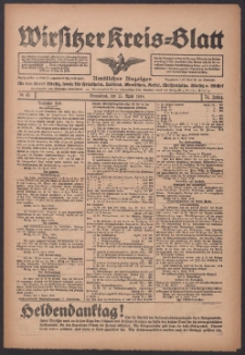 Wirsitzer Kreis-Blatt: Amtlicher Anzeiger für den Kreis Wirsitz 1918.04.13 Jg.74 Nr43