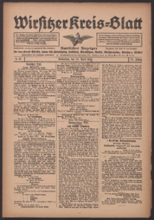 Wirsitzer Kreis-Blatt: Amtlicher Anzeiger für den Kreis Wirsitz 1918.04.20 Jg.74 Nr46
