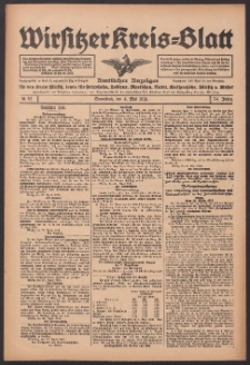 Wirsitzer Kreis-Blatt: Amtlicher Anzeiger f&uuml;r den Kreis Wirsitz 1918.05.04 Jg.74 Nr52