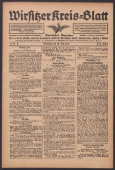 Wirsitzer Kreis-Blatt: Amtlicher Anzeiger f&uuml;r den Kreis Wirsitz 1918.05.30 Jg.74 Nr62