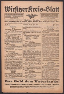Wirsitzer Kreis-Blatt: Amtlicher Anzeiger für den Kreis Wirsitz 1918.06.27 Jg.74 Nr74