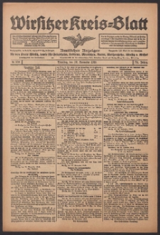 Wirsitzer Kreis-Blatt: Amtlicher Anzeiger f&uuml;r den Kreis Wirsitz 1918.11.26 Jg.74 Nr138
