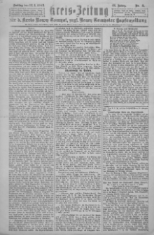Kreis-Zeitung f&uuml;r d. Kreis Nowy-Tomysl: zugl. Nowy-Tomysler Hopfenzeitung 1923.01.12 Jg.48 Nr5