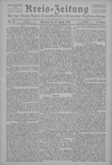 Kreis-Zeitung f&uuml;r d. Kreis Nowy-Tomysl: zugl. Nowy-Tomysler Hopfenzeitung 1923.08.29 Jg.48 Nr99