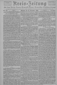 Kreis-Zeitung f&uuml;r d. Kreis Nowy-Tomysl: zugl. Nowy-Tomysler Hopfenzeitung 1923.09.12 Jg.48 Nr105