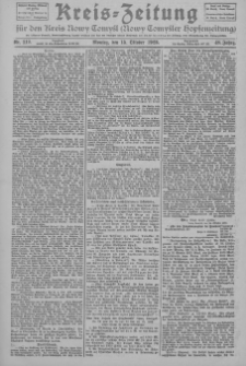 Kreis-Zeitung f&uuml;r d. Kreis Nowy-Tomysl: zugl. Nowy-Tomysler Hopfenzeitung 1923.10.15 Jg.48 Nr119