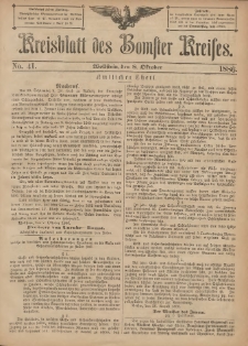 Kreisblatt des Bomster Kreises 1886.10.08 No.41