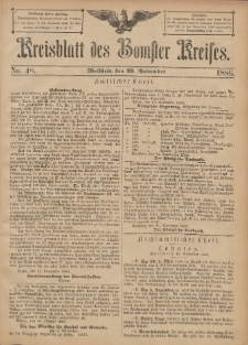 Kreisblatt des Bomster Kreises 1886.11.26 No.48