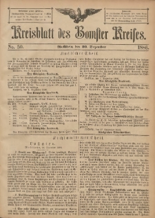 Kreisblatt des Bomster Kreises 1886.12.10 No.50