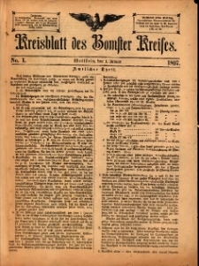 Kreisblatt des Bomster Kreises 1897.01.01 No.1