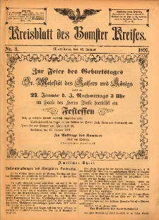 Kreisblatt des Bomster Kreises 1897.01.15 No.3