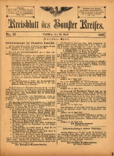 Kreisblatt des Bomster Kreises 1897.04.23 No.17