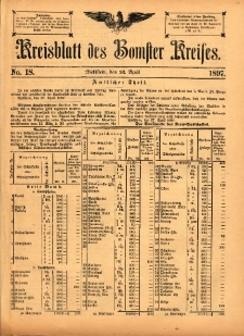 Kreisblatt des Bomster Kreises 1897.04.30 No.18