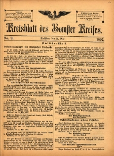 Kreisblatt des Bomster Kreises 1897.05.21 No.21