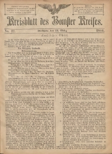 Kreisblatt des Bomster Kreises 1884.03.21 No.12