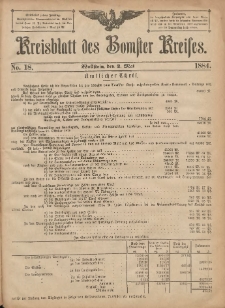 Kreisblatt des Bomster Kreises 1884.05.02 No.18