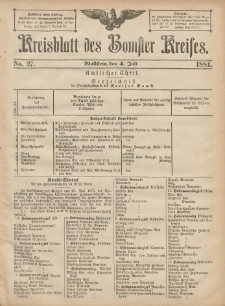 Kreisblatt des Bomster Kreises 1884.07.04 No.27