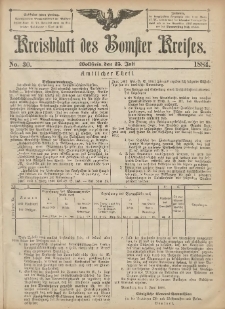 Kreisblatt des Bomster Kreises 1884.07.25 No.30