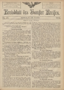Kreisblatt des Bomster Kreises 1884.10.17 No.42