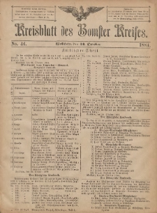 Kreisblatt des Bomster Kreises 1884.10.31 No.44