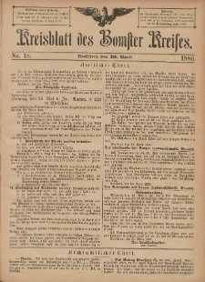 Kreisblatt des Bomster Kreises 1886.04.30 No.18