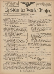 Kreisblatt des Bomster Kreises 1886.05.14 No.20