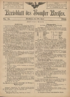 Kreisblatt des Bomster Kreises 1886.06.18 No.25