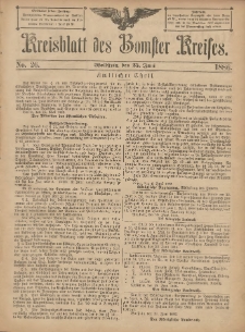 Kreisblatt des Bomster Kreises 1886.06.25 No.26