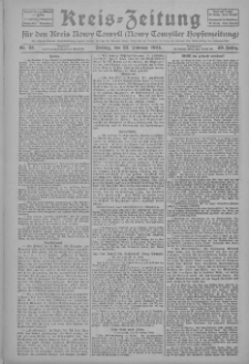 Kreis-Zeitung für d. Kreis Nowy-Tomysl: zugl. Nowy-Tomysler Hopfenzeitung 1924.02.22 Jg.49 Nr23