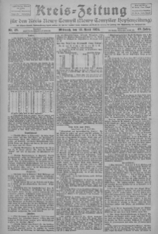 Kreis-Zeitung f&uuml;r d. Kreis Nowy-Tomysl: zugl. Nowy-Tomysler Hopfenzeitung 1924.04.23 Jg.49 Nr48