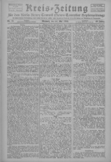 Kreis-Zeitung für d. Kreis Nowy-Tomysl: zugl. Nowy-Tomysler Hopfenzeitung 1924.05.14 Jg.49 Nr57