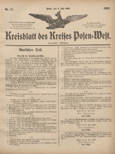 Kreisblatt des Kreises Posen-West 1908.07.02 Jg.20 Nr27