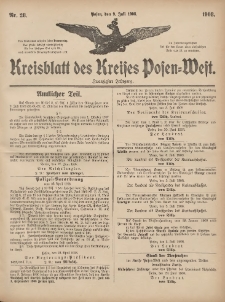 Kreisblatt des Kreises Posen-West 1908.07.09 Jg.20 Nr28
