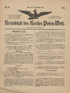 Kreisblatt des Kreises Posen-West 1910.12.22 Jg.22 Nr54