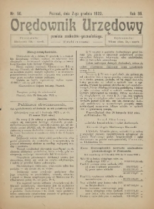 Orędownik Urzędowy Powiatu Zachodnio-Poznańskiego 1922.12.07 R.35 Nr50