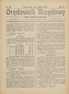 Orędownik Urzędowy Powiatu Zachodnio-Poznańskiego 1924.08.14 R.37 Nr29