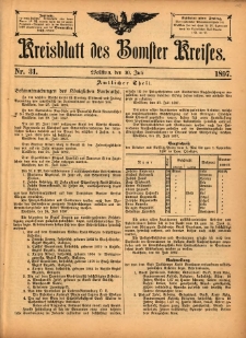 Kreisblatt des Bomster Kreises 1897.07.30 No.31
