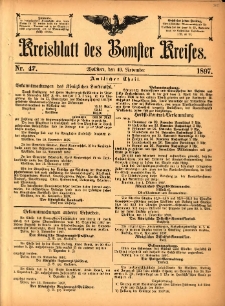 Kreisblatt des Bomster Kreises 1897.11.19 No.47