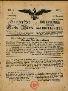 Samtersches Kreis-Blatt = Dziennik Powiatu Szamotulskiego 1871.01.05 Jg.[17] Nr1